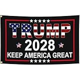 Shuitouk Trump 2025 Flag Keep America Great Flags 3x5 Ft Outdoor Patriotic Trump 2028 American Flags for Bedroom Room Ousside Yard Sign House Decorations Banner