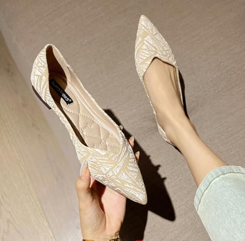Women's Flats Shoes Pointed Toe Ballet Dressy Flats Casual Comfortable Soft Sole Ladies Shoes for Office Travel2
