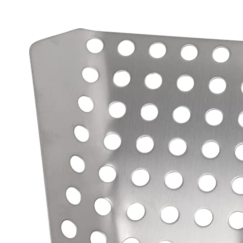 Colher de pipoca ergonômica de aço inoxidável de alça única com furos para cinema, ferramenta de fác