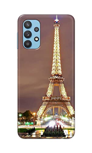Image of PRINTFIDAA Lovers Famous Place Eiffel Tower in Paris Printed Designer Hard Case for Samsung Galaxy A32 Back Cover -(e) RPM1009