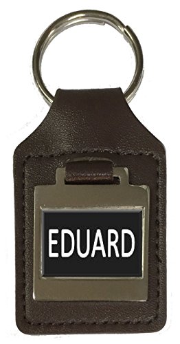 Porte-clés en cuir personnalisable Eduard en cuir pleine fleur artisanal