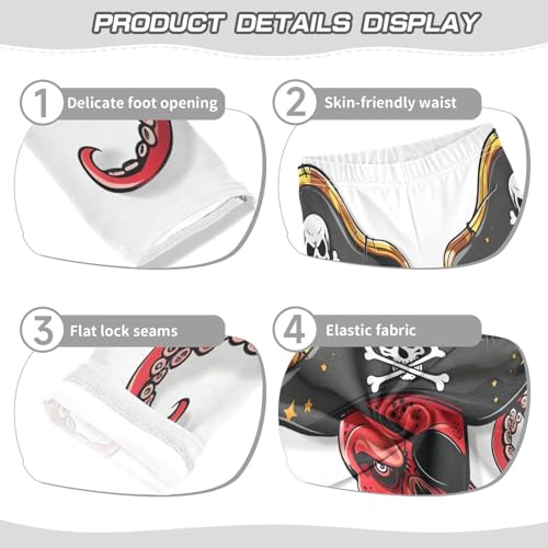 Toddler Girls Leggings Printed Yoga Pants Leggings Red Octopus Pirate Theme for Kids3