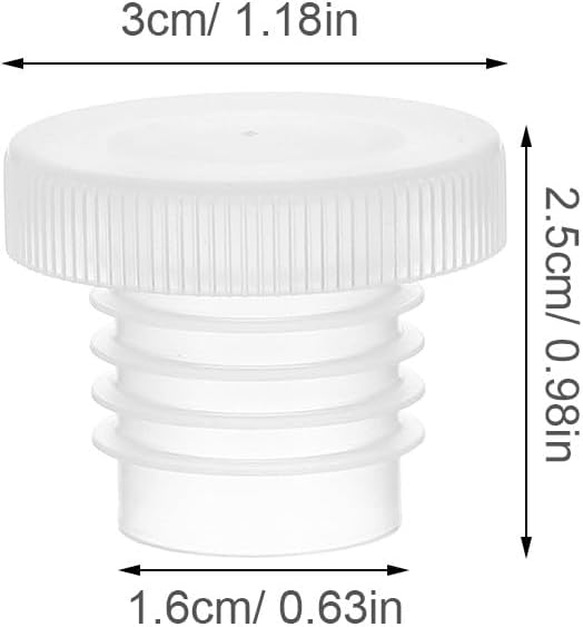 100Pcs Plastic Replacement Bottle Caps Round Sealing Plugs for Wine Bottles Salt Pepper Shakers Reusable Stopper Tops for Pipes