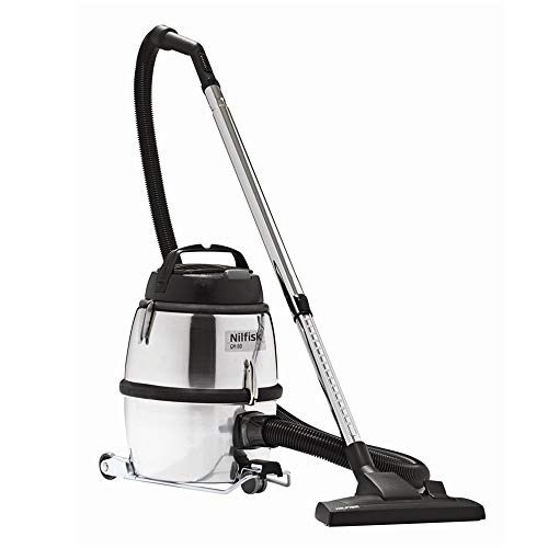 Nilfisk GM 80C - Silver Metal Cylinder Vacuum Cleaner with Indestructible Aluminum Tank