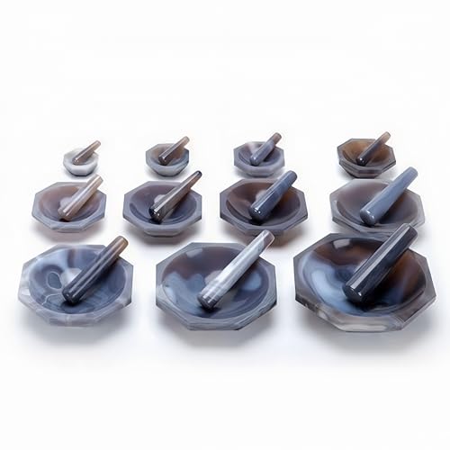 WEAREONE Laboratory Mortar Grinding Bowl Agate Mortar wear Resistance Inner Diameter 100mm/150mm/200mm (220mm*200mm*63mm)