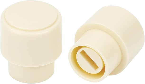 Banworks Guitars 3-Way Toggle Switch Tip Imperial 4.9mm 3/16" Pickup Selector Switch Caps Barrel Switch Knob Tip Caps for USA Fender Telecaster Tele Guitars Pack of 2 JT/DWQM-02 Vintage White