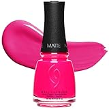 China Glaze CG Nail Lacquer Rose Among Thorns – Neon Hot Pink Nail Polish, Quick Dry, Chip Resistant, Matte Finish for Salon & DIY Manicure, 0.5 fl oz