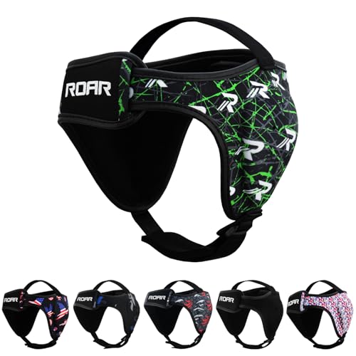 ROAR-INT Wrestling Headgear BJJ Ear Guard MMA Helmet Green