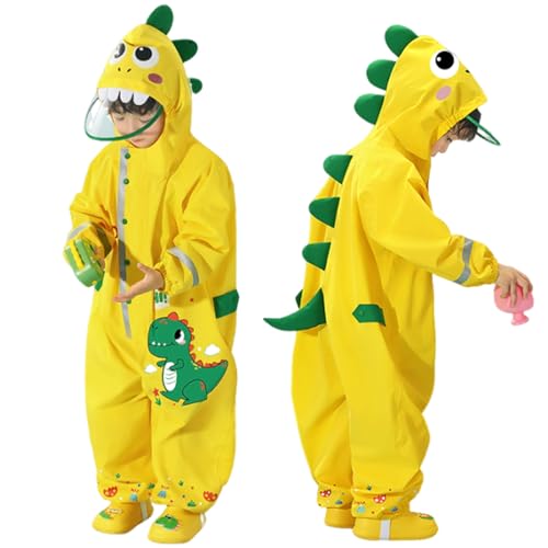 Toddler Rain Suit for Boys Girls One Piece Coverall Rain Jacket Kids Puddle Suit