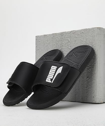 Image of Puma Unisex-Adult Cool Cat 2.0 V FS Black-White Slide - 8 UK (39096101)