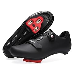 ARTVEP Fahrradschuhe Herren Damen Rennradschuhe MTB Radschuhe Kompatibel mit Look SPD SPD-SL Delta Lock Pedal Reitschuhe Peloton Schuhen Alles Schwarz EU42 / 260
