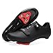 Produktbild ARTVEP Fahrradschuhe Herren Damen Rennradschuhe MTB Radschuhe Kompatibel mit Look SPD SPD-SL Delta Lock Pedal Reitschuhe Peloton Schuhen Alles Schwarz EU40 / 250