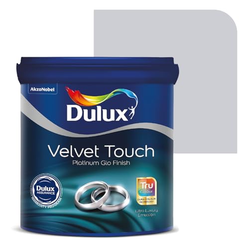 Image of Dulux Platinum Glo Super Premium Interior Emulsion Paint For Walls With 6 Years Warranty| Rich Matte Finish | Dirt & Dust Resistant | Smooth Colors (4 Litre,Smoky White)