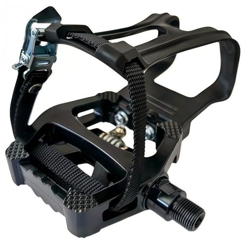 Pédales de spinning avec clips d'orteils et système compatible SPD - 2