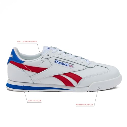 Reebok Campio XT Mens Sneakers, White/Vectorred/Optimum Blue, 13.5 Women/12 Men