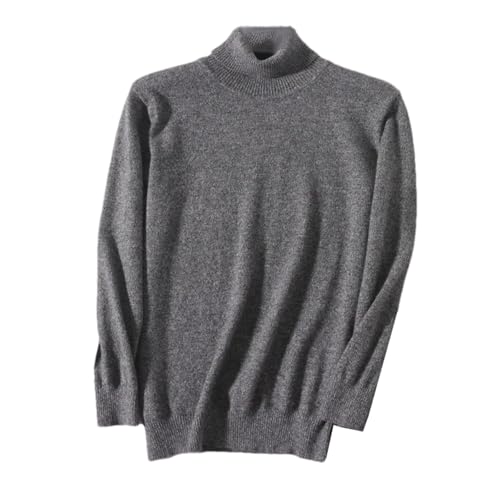 Men Cashmere Turtleneck Sweater Knitted Long Sleeve Pullover