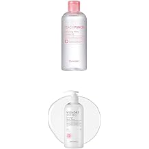Bundle of TONYMOLY Peach Punch Cleansing Water, 12 oz + TONYMOLY Wonder Ceramide Mochi Toner