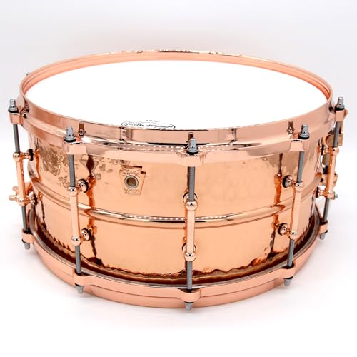 Ludwig Copper Phonic Snare Drum - 6.5 inches x 14 inches, Hammered/Light Lacquer