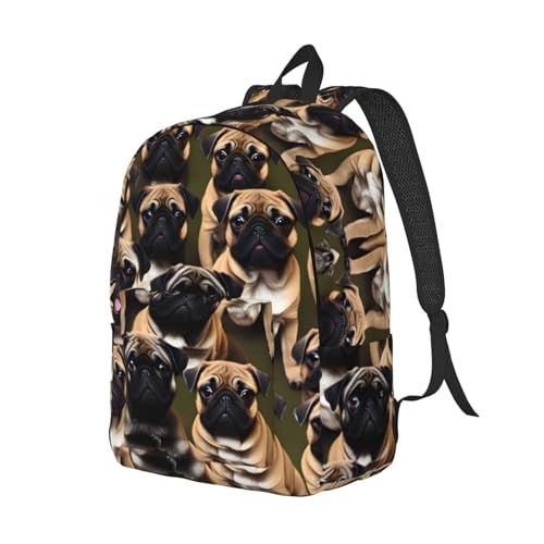 Sac à dos extérieur imprimé carlin ergonomique et léger - 2