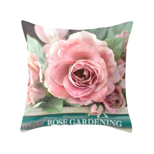 GREENLANS-1 Land Rose Square - Funda para Almohada