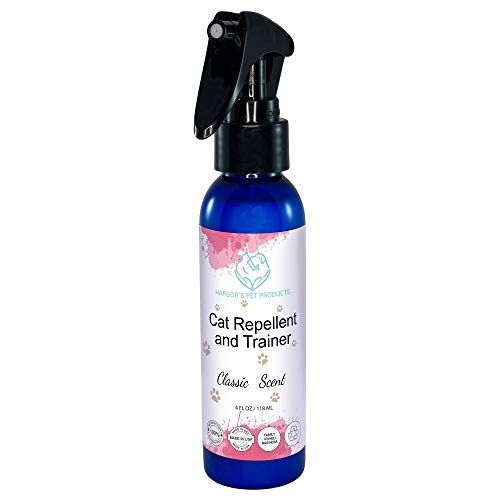 Harbors Cat Repellent and Trainer - Cat Repellent Spray Indoor - 4 oz | Cat Training Spray | Cat Repellent for Furniture | Cat Repellent for Plant | 100% Satisfied or Return for Full Refund