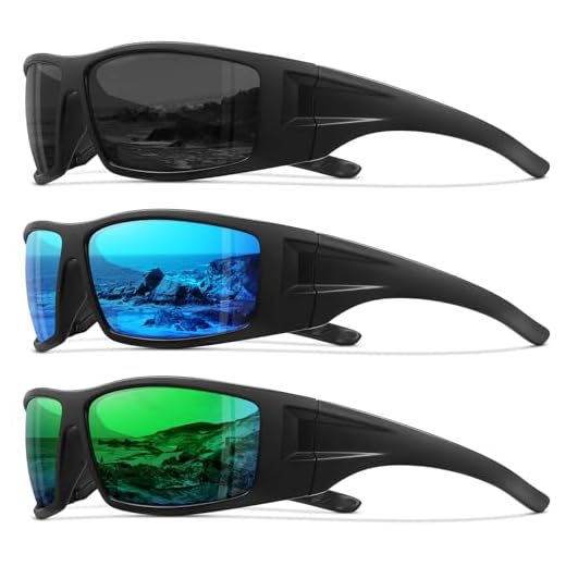 Ofwin Óculos de sol esportivos polarizados para homens e mulheres, armação inquebrável, ciclismo, pesca, proteção UV400, pacote com 3 - preto + azul + verde