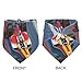 MUKJHOI Triangle Kerchief, 2 PCS Hair Scarves and Bandanas for Women Girls, L,Fashion Racing Car Red Blue Yellow