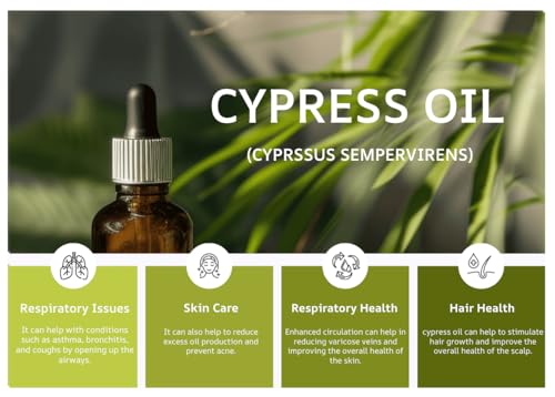 Image of Cypress Oil - Pure, Natural & Undiluted Essential Oil for Skin Care & Aromatherapy