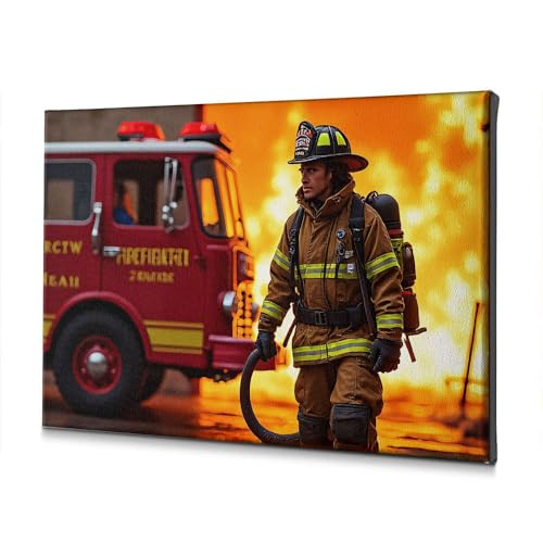 Kit suspension déco murale pompier pour habiller un mur vide 40x60