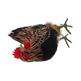 Warmhm Simulation De Poulet Modèle D'Accessoires Pédagogiques Canard Pondant des Œufs Artisanal Ornement Statue Poule Pondant des Œufs Jouets Poulets Artificiels Matériel De