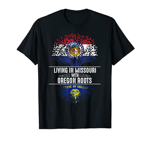 Missouri Home Oregon Roots State Tree Flag, regalo d'amore Maglietta