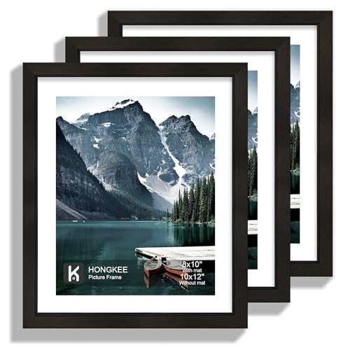 Hongkee 10x12 Picture Frame with Real Glass - Display...