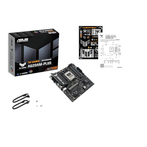 TUF Gaming A620AM-PLUS Scheda madre WiFi AMD A620A mATX, 8+2+1 stadi di alimentazione, DDR5, PCIe 4.0, doppio slot M.2, WiFi 6, Ethernet da 2,5 GB, doppia DisplayPort, HDMI, USB-A posteriore 10 Gbps - Scheda madre - Immagine 7
