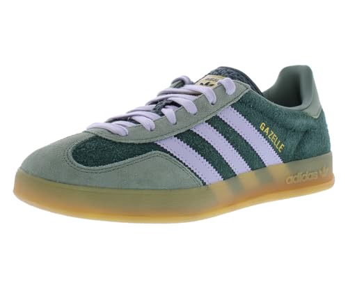 Image of adidas Gazelle Indoor Mens Shoes Size 8, Color: Mineral Green /Silver Dawn