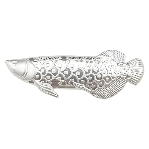 HannaFires 999 Pure Silver Tea Brewing Fish, Silver Fish for Tea Ceremony, Purifies Water & Enhances Water Quality, Feng Shui Decor Symbolizing Purity & Serenity