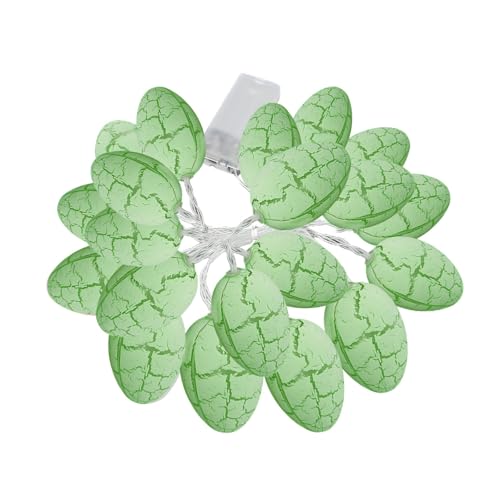 Guirnalda de luces de Pascua, funciona con pilas, 9.8 pies con 20 luces de patrón agrietado para decoración de fiestas en interiores