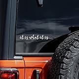 It is What It is Decal Vinyl Sticker Auto Car Truck Wall Laptop | White | 8' x 1'
