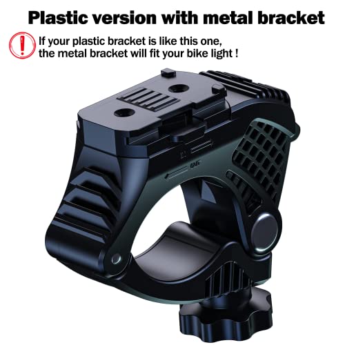VICTAGEN Replacement Bracket for Bike Lights VTG8 VTG8Shield B3 Model, Bike Headlight Mount Base, Bicycle Light Holder, Easy to Install, for 22-35mm Handlebar, NOT for Y18 VTG10 Light