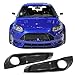 IKON MOTORSPORTS, Fog Light Covers Compatible With 2013-2014 Ford Focus ST, Black PU Driver Passenger Side Front Bumper Fog Lamps Bezel Housing Trim Pair