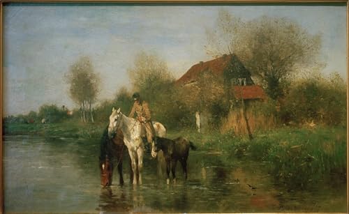 Lienzo decorativo de caballos de Ludwig Herbst para transformar las paredes de su dormitorio