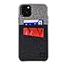 Dockem Wallet Case for iPhone 11 Pro Max: Built-in Metal Plate for Magnetic Mounting & 2 Card Slots (6.5