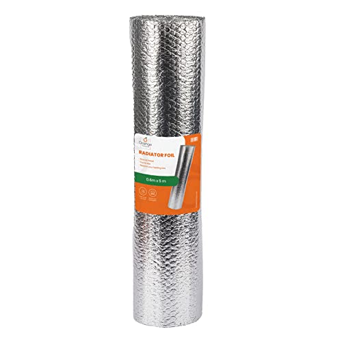 Lámina reflectante para radiador – Envoltura para el hogar – 5 m x 60 cm – 3,6 mm de grosor, aislamiento reflectante de calor, reflector de aislamiento para radiador, ahorra energía y dinero