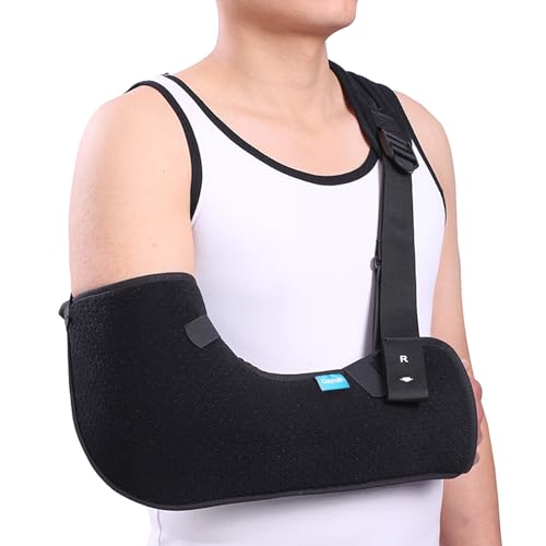 Cozyhealth Arm Sling Shoulder Injury Immobilizer Rotator Cuff Support Brace for Sleeping, Comfortable Medical Sling Arm for Shoulder Injury, Left and Right Arm for Men and Women (Small)