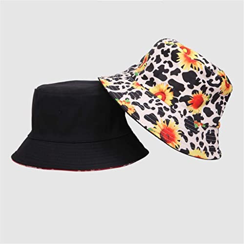 Chapeau pêcheur de tournesol mixte bob de bassin imprimé double face