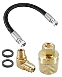 18” LPG Propane Gas Hose for Forklift Applications Female Tank Connector Fitting Reinforced High Pressure Gas Conduit for Industrial Equipment