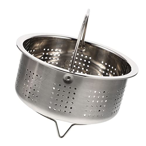 Mobestech De Acero Inoxidable Cesta De Vapor De Arroz Humeante Olla De Cesta De Vapor Buque De Vapor Verduras Cesta De Vapor Para Alimento Canasta De Vapor Al Vapor Pequeño Plata