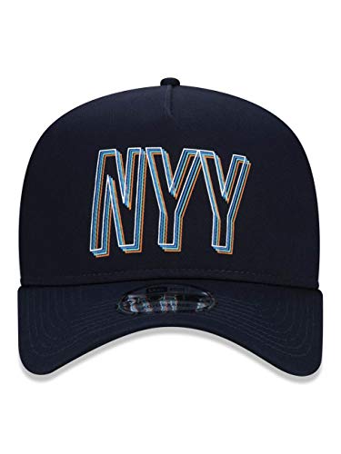 BONE 9FORTY A-FRAME MLB NEW YORK YANKEES OUTLINE DIMENSION ABA CURVA SNAPBACK MARINHO New Era