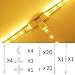 LED Strip Light Connector,Munting Bracket Kit, Screws, 2-Pin 8mm SMD2835 or 3528 Single Color Strip Connector,Strip Light Gapless Connector, DC On/Off Switch Included LED Ribbon Connector