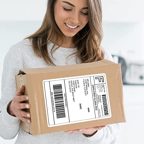 Mflabel Full Sheet Sticker Labels, Address Labels, White Matte Label Paper, 8-1/2" X 11" Shipping Labels For Laser & Inkjet Printer (100 Labels, 100 Sheets) #TOP5