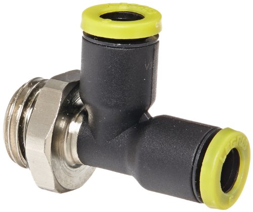 Image of Legris 3193 06 13 Nylon & Nickel-Plated Brass Push-to-Connect Fitting, Run Tee, 6 mm Tube OD x 1 /4 inch BSPP Male